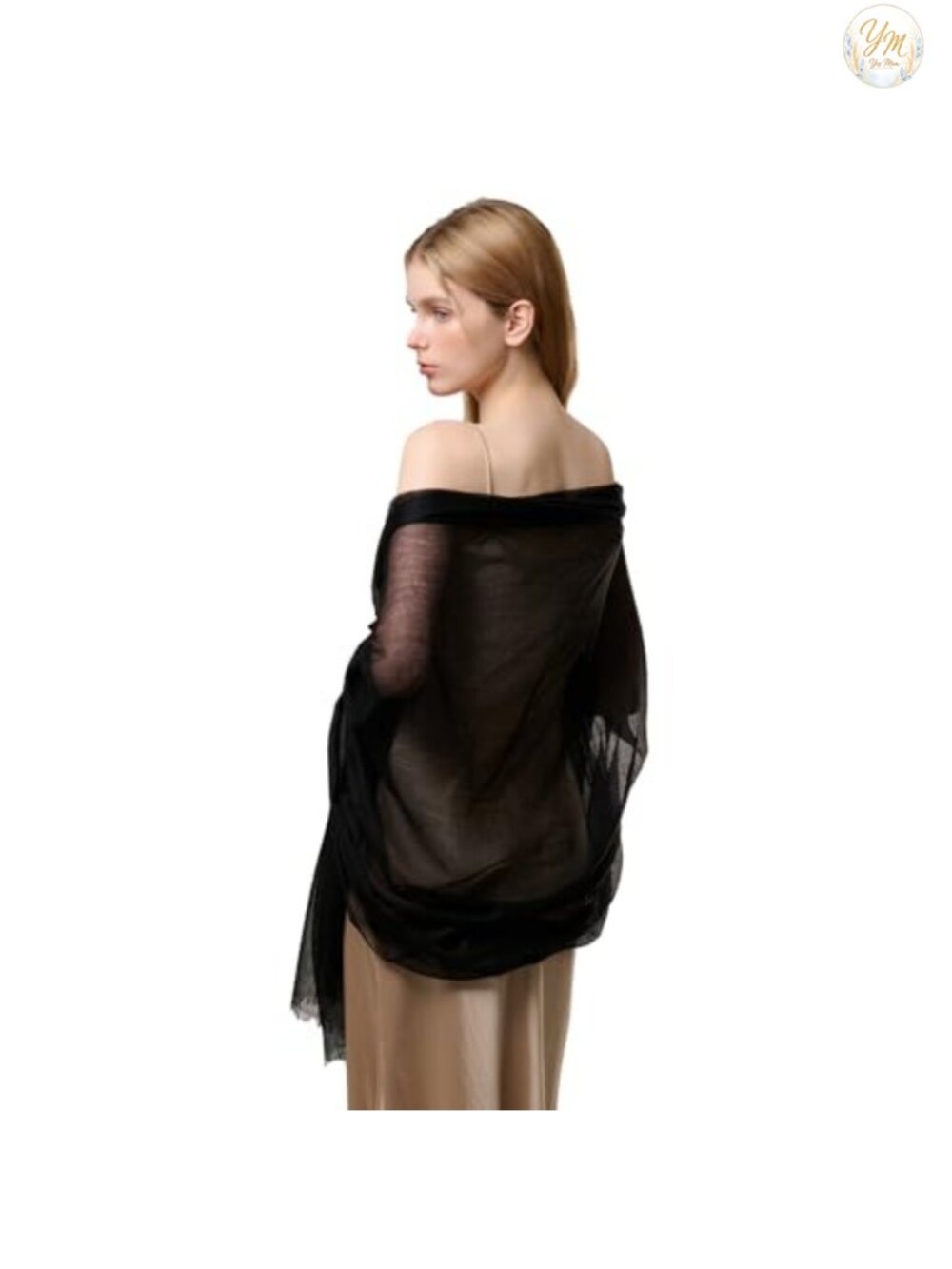 Luxury 100% Cashmere Shawl Wrap, Oversized Sheer Scarf, Featherlight, All